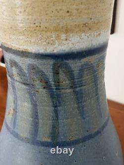 Vintage Mid Century Zappa Studio Pottery Lamp Colorado Speckled Blue Brown Glaze