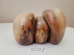 Vintage Modern Sasha MAKOVKIN Studio Art Pottery Triple Vase California USA