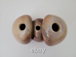 Vintage Modern Sasha MAKOVKIN Studio Art Pottery Triple Vase California USA