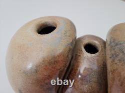 Vintage Modern Sasha MAKOVKIN Studio Art Pottery Triple Vase California USA