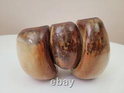 Vintage Modern Sasha MAKOVKIN Studio Art Pottery Triple Vase California USA