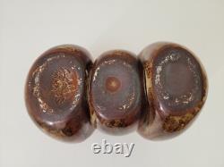 Vintage Modern Sasha MAKOVKIN Studio Art Pottery Triple Vase California USA