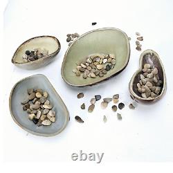 Vintage Modern Studio Pottery Ceramic Bowls Set Signed Duke Set of (4)