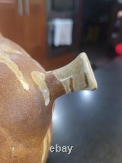 Vintage Monumental Studio Pottery Teapot Oversized 12.5 Signed Wabi Sabi