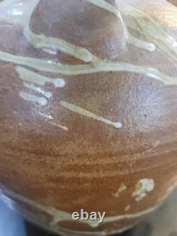 Vintage Monumental Studio Pottery Teapot Oversized 12.5 Signed Wabi Sabi