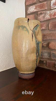 Vintage Multi-colored Studio Pottery Large Vase Modern