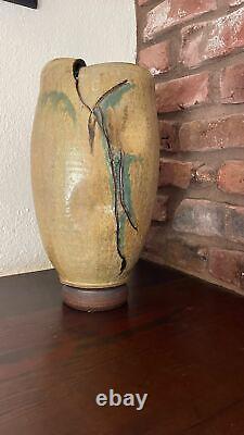 Vintage Multi-colored Studio Pottery Large Vase Modern