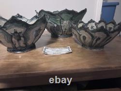 Vintage Nancy Finesilver Studio Pottery Nesting Bowls