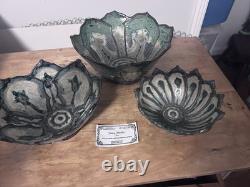 Vintage Nancy Finesilver Studio Pottery Nesting Bowls