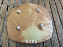Vintage Neil Moss Studio Pottery Curved Plate Earth Tones Nice Signed