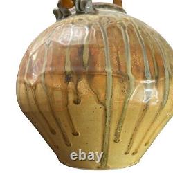 Vintage Neil Moss Studio Pottery Large Teapot Lid Handle Made in Calif USA 1989