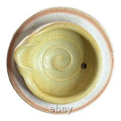 Vintage Neil Moss Studio Pottery Large Teapot Lid Handle Made in Calif USA 1989