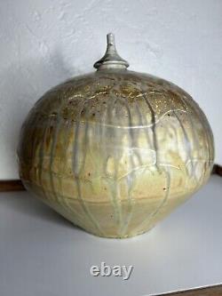 Vintage Neil Moss Studio Pottery Lidded Vessel Made in Calif USA Pot
