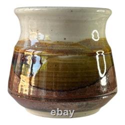 Vintage Neil Moss Studio Pottery Pair Mugs withHandles Made in Calif USA 1980s