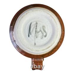 Vintage Neil Moss Studio Pottery Pair Mugs withHandles Made in Calif USA 1980s