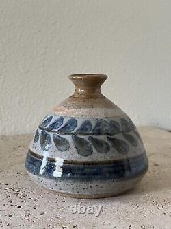 Vintage Original Richard Peeler Signed Studio Pottery Vase Indiana Artist