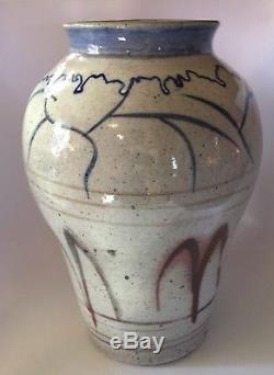 Vintage Pacific Northwest Studio Art Pottery Large Vase by Greg McElroy