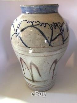 Vintage Pacific Northwest Studio Art Pottery Large Vase by Greg McElroy