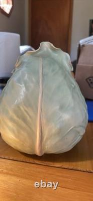 Vintage Patricia Garrett Handmade American Pottery Green Cabbage Vase 9 Rare