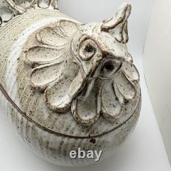 Vintage Paul Anthony Studio Pottery Chicken Cooker Sculptural Casserole Dish
