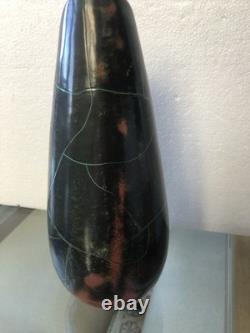 Vintage Paul Dresler Grootenburg Studio Pottery Vase Copper Glazed 3 hole Rare