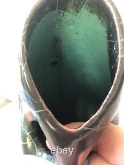 Vintage Paul Dresler Grootenburg Studio Pottery Vase Copper Glazed 3 hole Rare