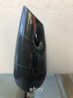 Vintage Paul Dresler Grootenburg Studio Pottery Vase Copper Glazed 3 hole Rare