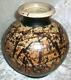 Vintage Paul Volckening Abstract Expressionist Stoneware Art Pottery Vase USA