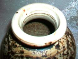 Vintage Paul Volckening Abstract Expressionist Stoneware Art Pottery Vase USA