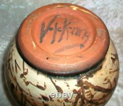 Vintage Paul Volckening Abstract Expressionist Stoneware Art Pottery Vase USA