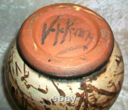 Vintage Paul Volckening Abstract Expressionist Stoneware Art Pottery Vase USA
