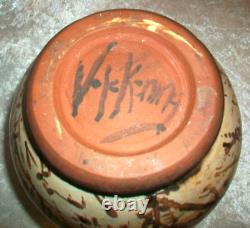 Vintage Paul Volckening Abstract Expressionist Stoneware Art Pottery Vase USA