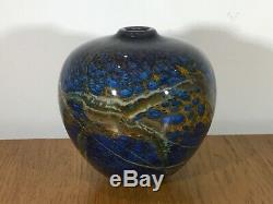 Vintage Peter Layton British Studio Art Glass Signed And Dated 1996