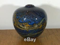 Vintage Peter Layton British Studio Art Glass Signed And Dated 1996