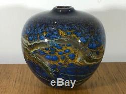 Vintage Peter Layton British Studio Art Glass Signed And Dated 1996