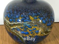 Vintage Peter Layton British Studio Art Glass Signed And Dated 1996