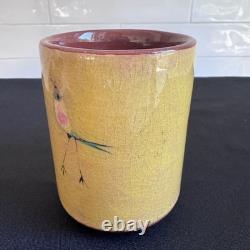 Vintage Polia Pillin California Studio Art Pottery Figural Ceramic Vase Cup MCM