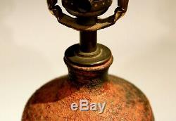 Vintage Polia Pillin Pottery Lava Sand Textured Mid Century MCM Studio Vase Lamp