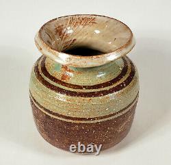 Vintage Pond Farm California Studio Art Pottery Vase Wildenhain Banded Glaze