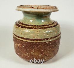 Vintage Pond Farm California Studio Art Pottery Vase Wildenhain Banded Glaze