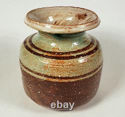 Vintage Pond Farm California Studio Art Pottery Vase Wildenhain Banded Glaze