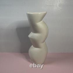 Vintage Post-Modern Abstract By John Bergen Studio Ceramic Vase Hand Painted