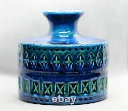 Vintage Pottery Bitossi Rimini Blu Aldo Londi Italian Studio Blue Ceramics Vase