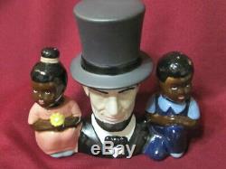 Vintage Pottery Madison Ceramic Arts Studio Abe Lincoln Salt And Pepper Shakers