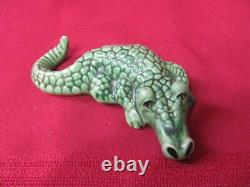 Vintage Pottery Madison Ceramic Arts Studio S & P Shakers Boy On Crocodile