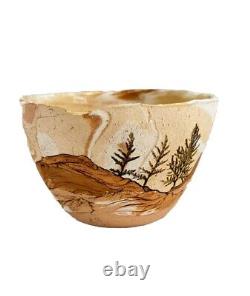 Vintage Pottery Studio Art Brigitte HaagSouthwestern Bowl Handmade 4 Tall