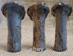 Vintage Pottery Vases Miniture Earth Tone Themed Lot Of Three