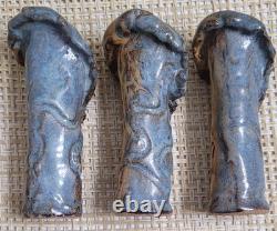 Vintage Pottery Vases Miniture Earth Tone Themed Lot Of Three