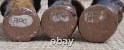 Vintage Pottery Vases Miniture Earth Tone Themed Lot Of Three
