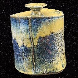 Vintage Primitive Studio Art Potter Small Mouth Vase Signed By Artist 7T 6.5W
